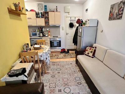 widok na salon i aneks kuchenny