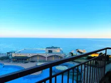 Widok na morze z tarasu w kompleksie Midia Grand Resort
