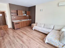 Pokój dzienny z aneksem kuchennym i sofa