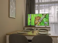 Stół i telewizor