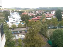 Widok z balkonu na góry.