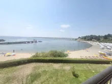 widok na morze z tarasu apartamentu