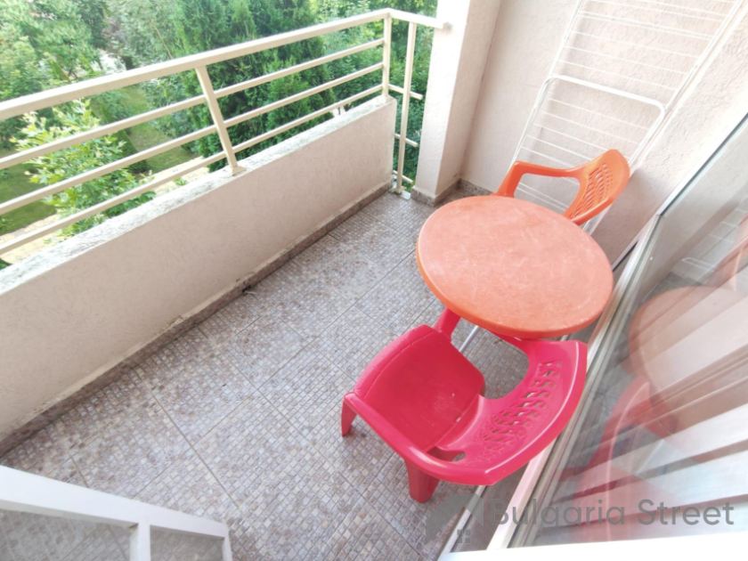 balkon, stolik, krzesła
