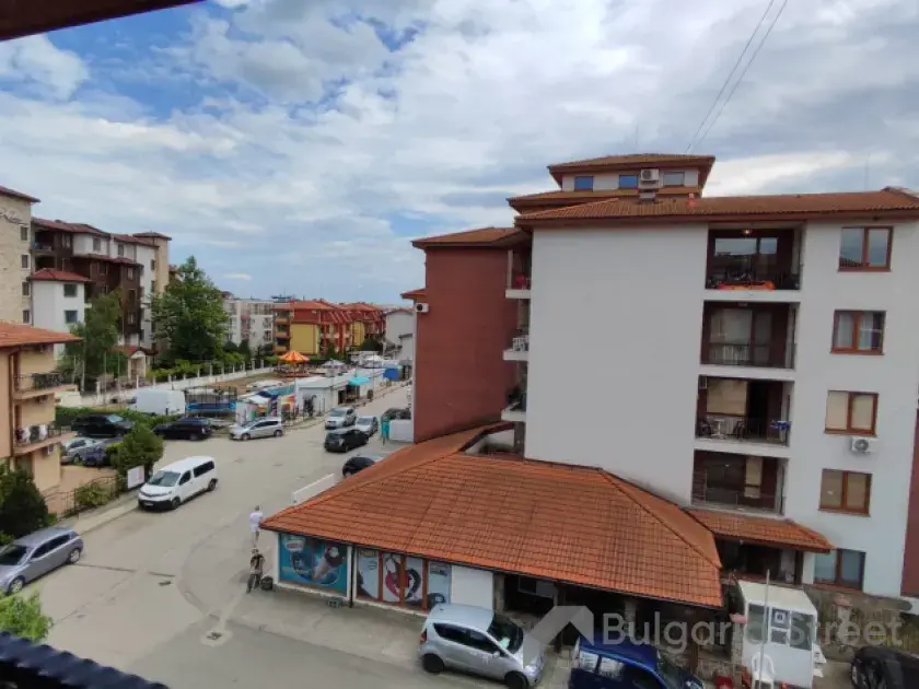 widok na budynki mieszkalne