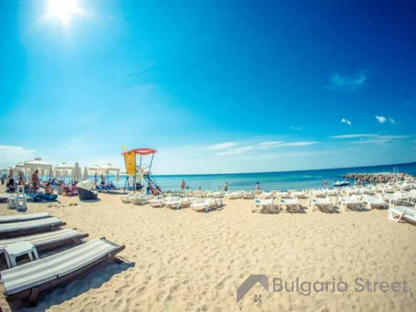 plaża, leżaki