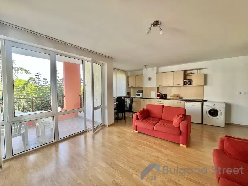 Fort Noks Riviera | Dwupokojowe mieszkanie nad morzem: Salon, kuchnia